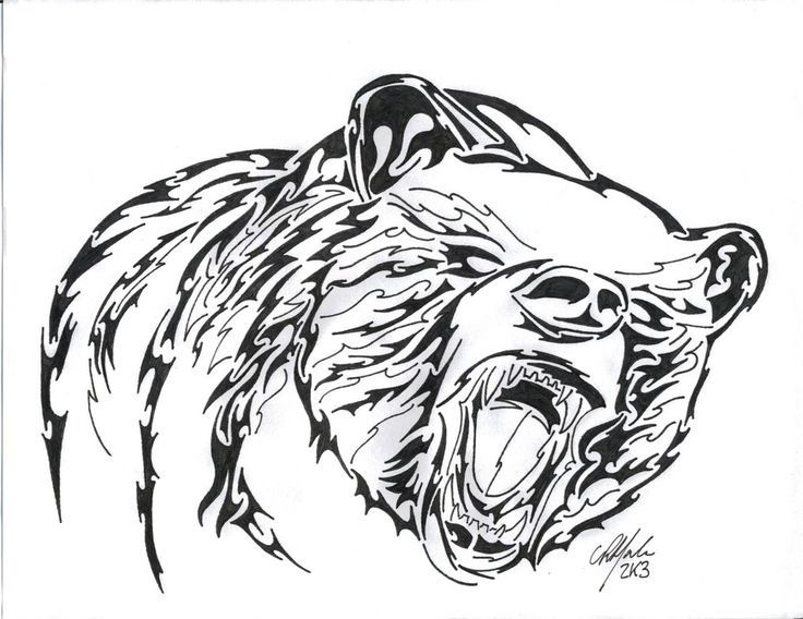 Тату медведь на плече - лучшие мужские татуировки с медведем