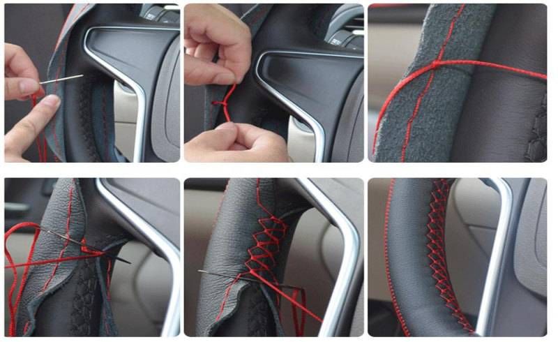Как правильно установить оплетку на руль со шнуровкой видео