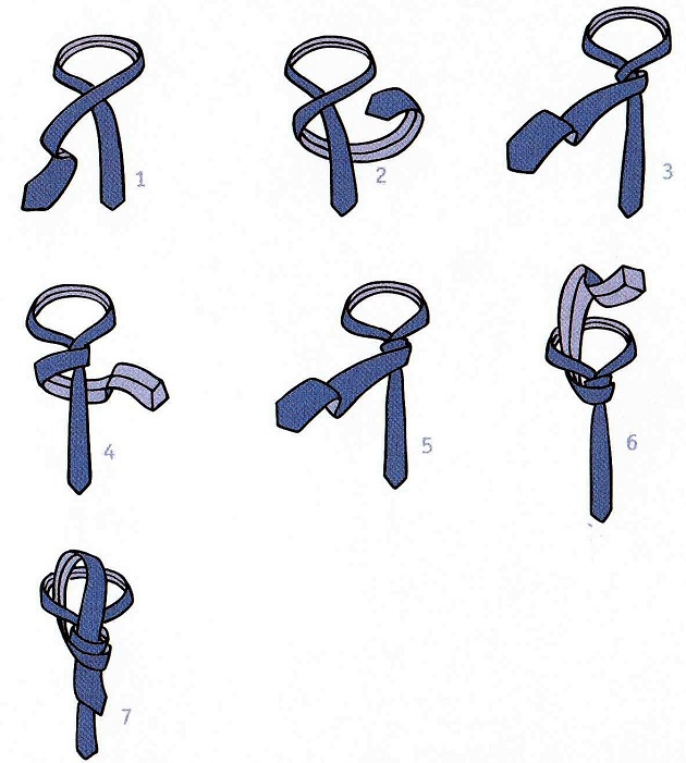 Как завязывать галстук с пошаговым