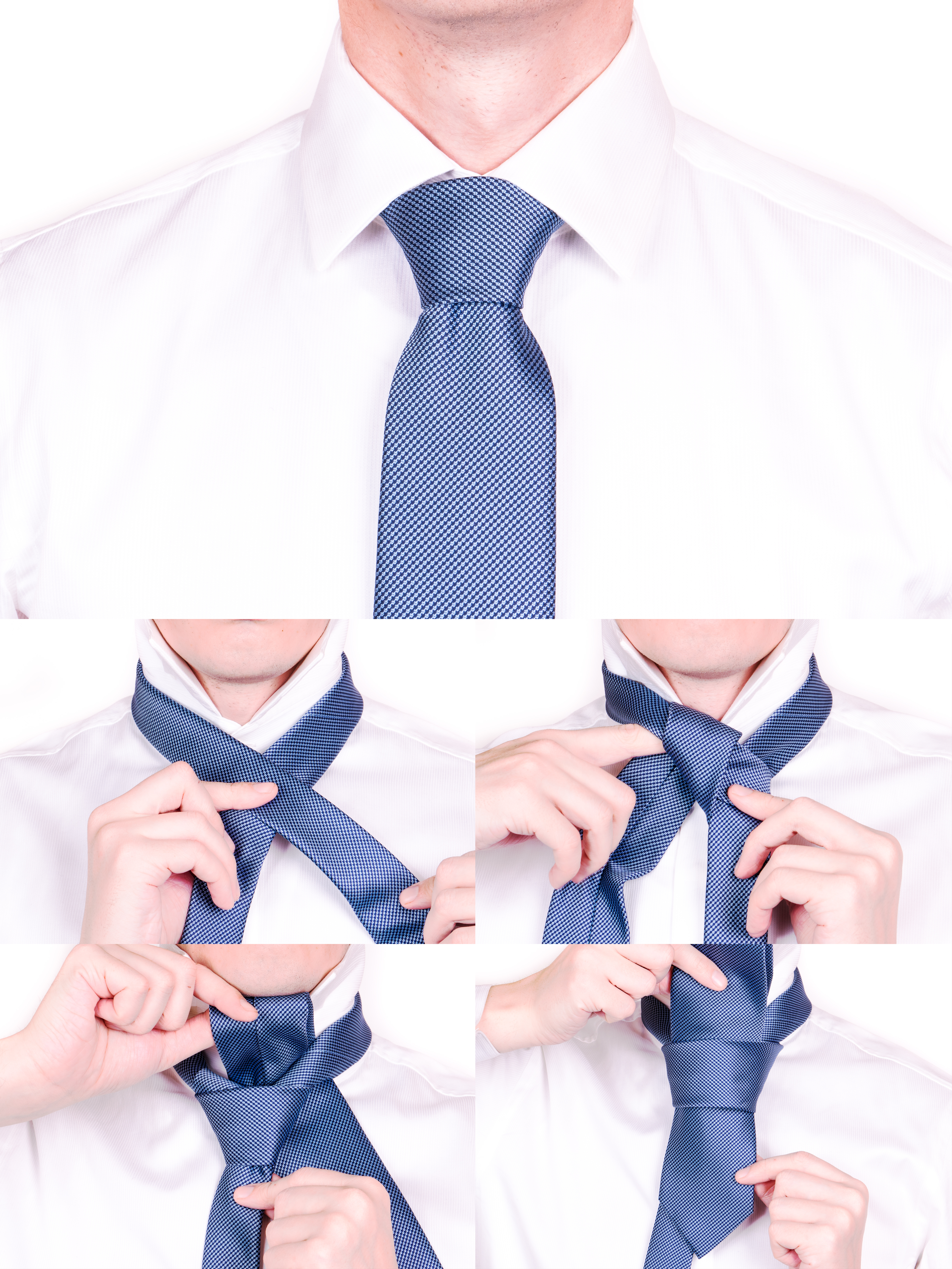 Виндзорский узел на галстуке фото