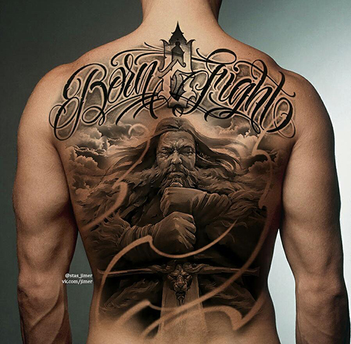 Татуировки на спине — вся полезная информация и фото