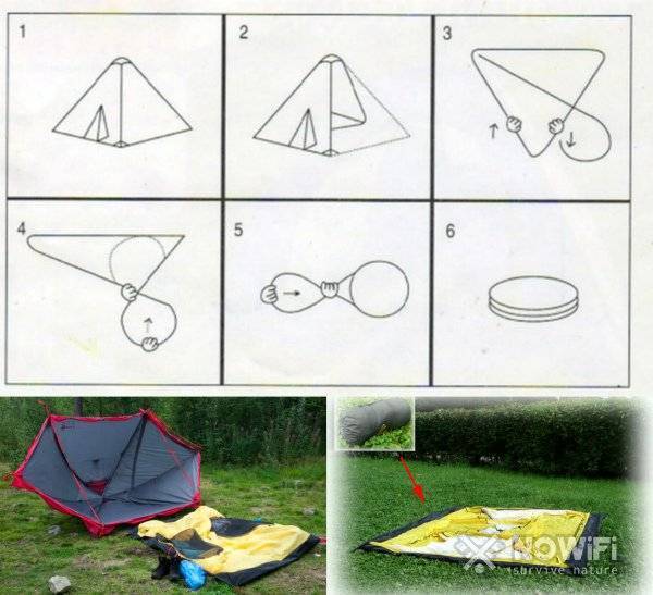 Как сложить палатку