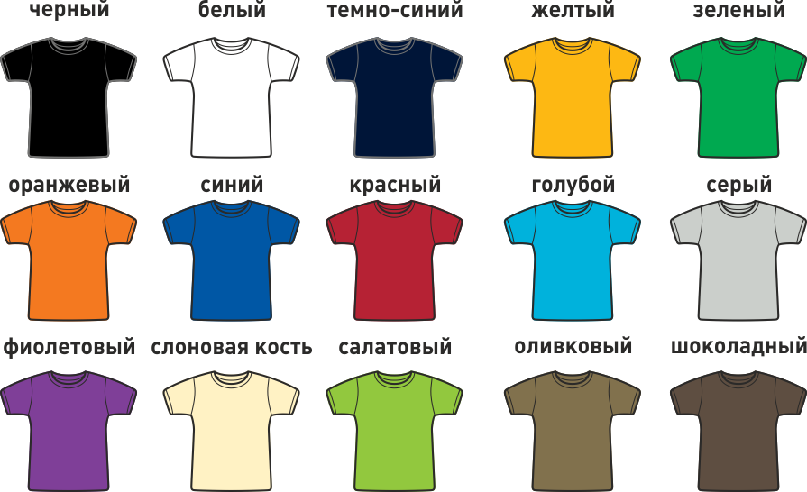 Размеры мужских футболок: таблица и размерная сетка