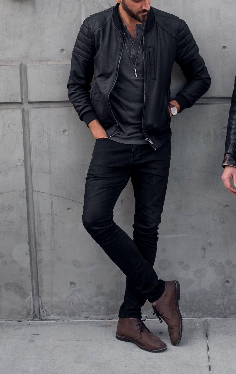 Правила выбора черных мужских джинсов, модные и красивые варианты