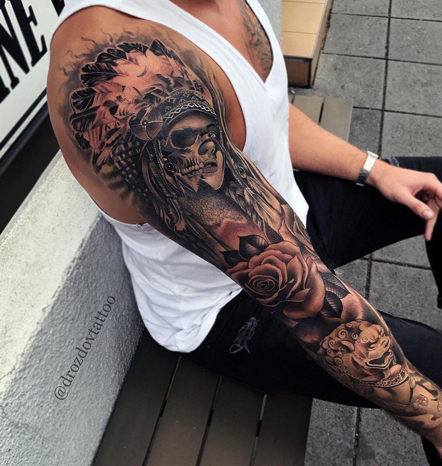 Tattoo • тату «рукав» для мужчин: основы брутальности