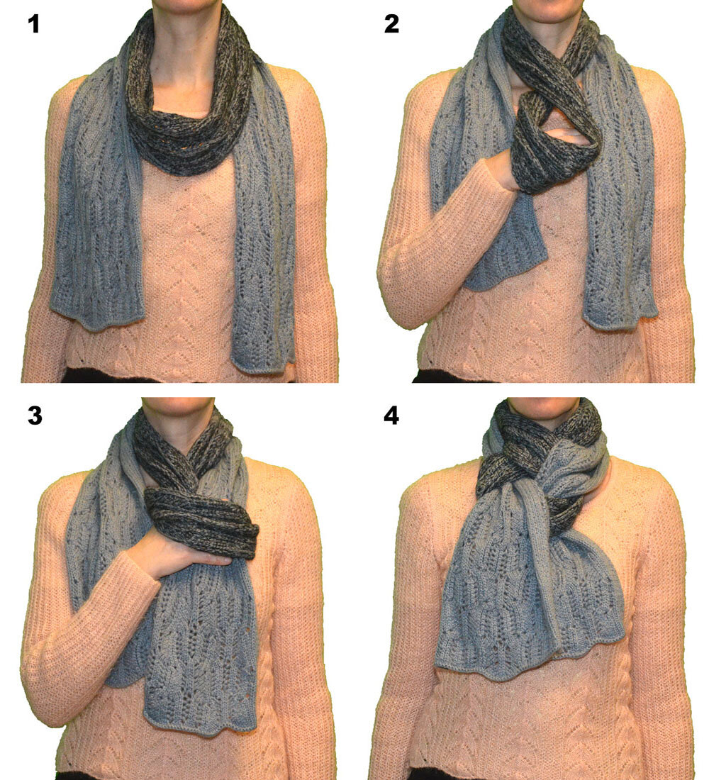 Как завязать шарф на куртку разными способами