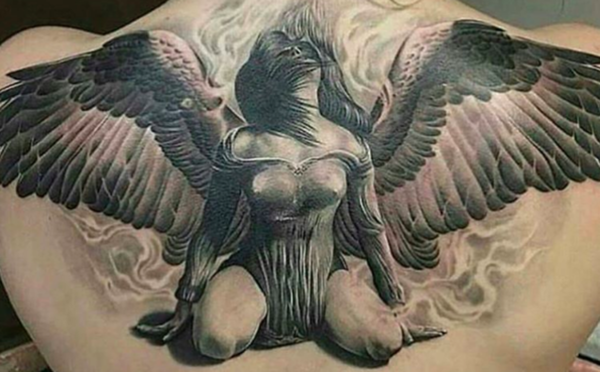 Татуировка ангел - описание, значение для девушек и мужчин, вдохновляющие эскизы, фото