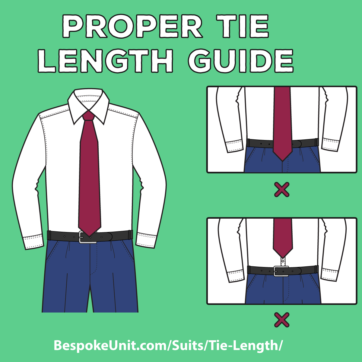 Как подобрать длину галстука