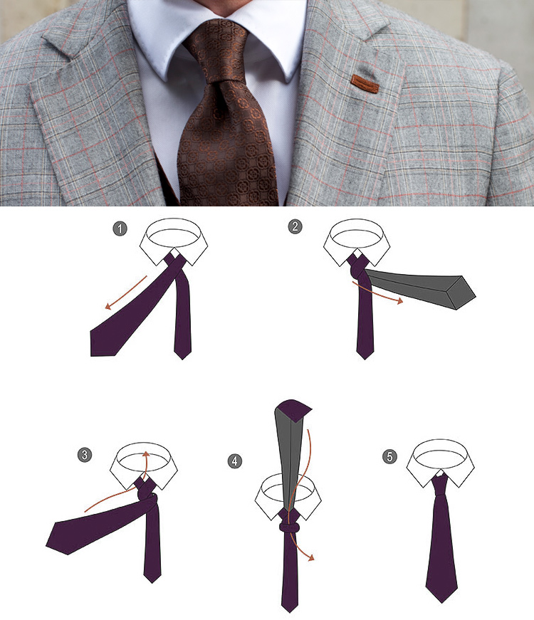 Простой способ, как завязать галстук: пошаговые фото, схемы и видео