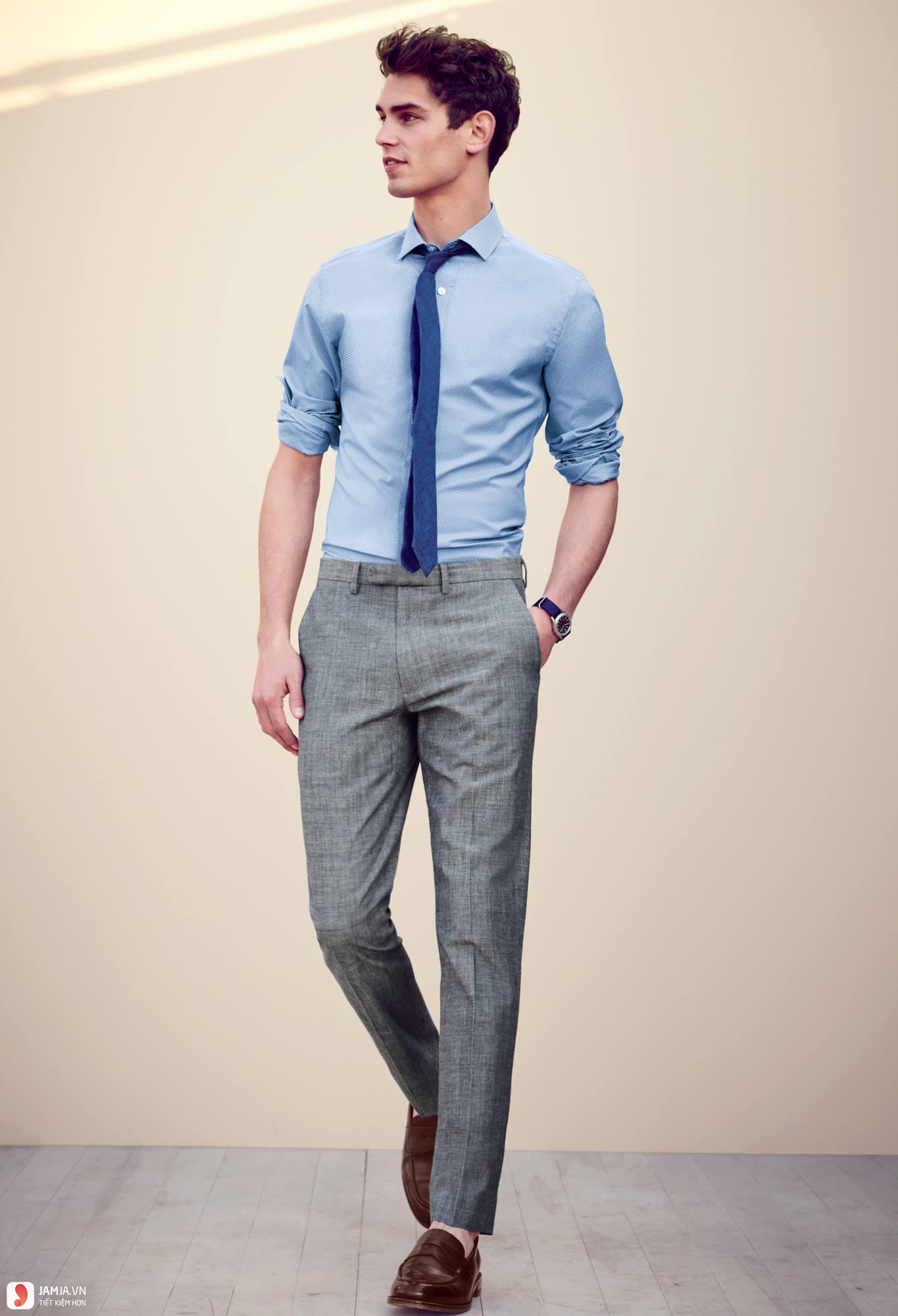 Сочетание синих брюк с рубашками мужские