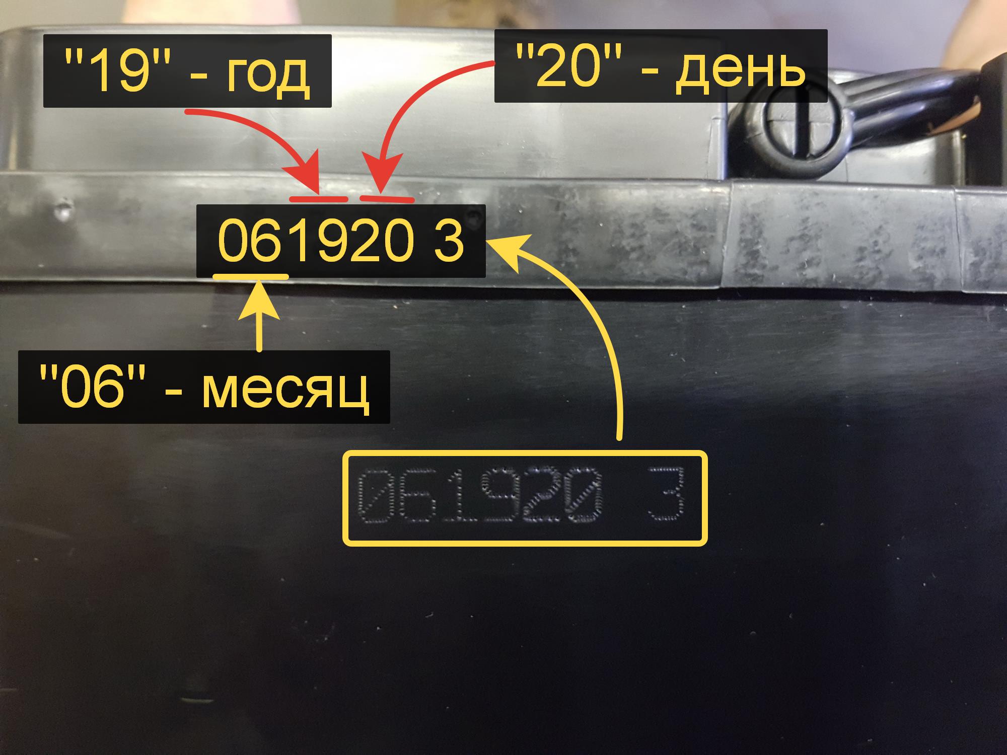 Как определить точную дату изготовления аккумулятора по маркировке на крышке