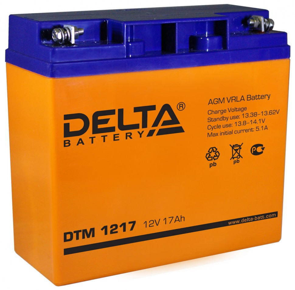 Аккумулятор delta dtm 1217 (12 в, 17 ач)