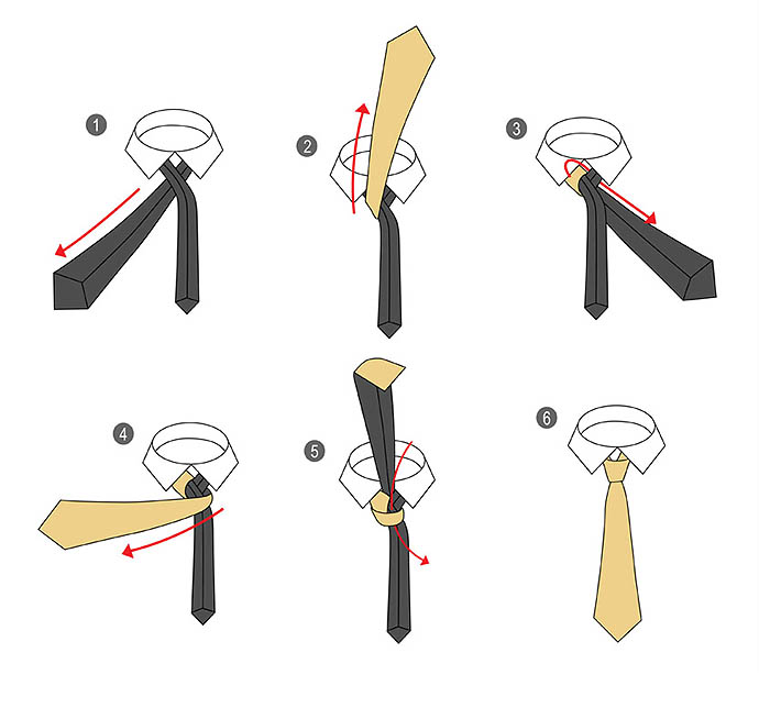 Как завязать галстук - 18 разных узлов для галстука пошагово • всезнаешь.ру