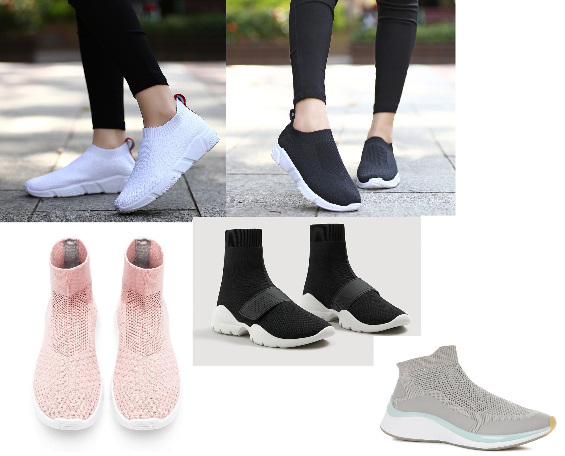 8 примеров ансамблей с женскими кроссовками-носками