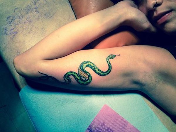 Что обозначает тату со змеей. эскизы + 120 фото