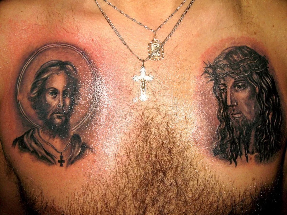 Религиозные . фото татуировок у девушек и мужчин