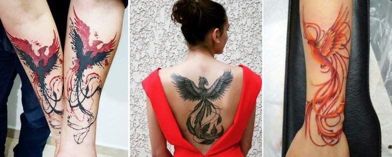 Татуировка птица Феникс женская значение