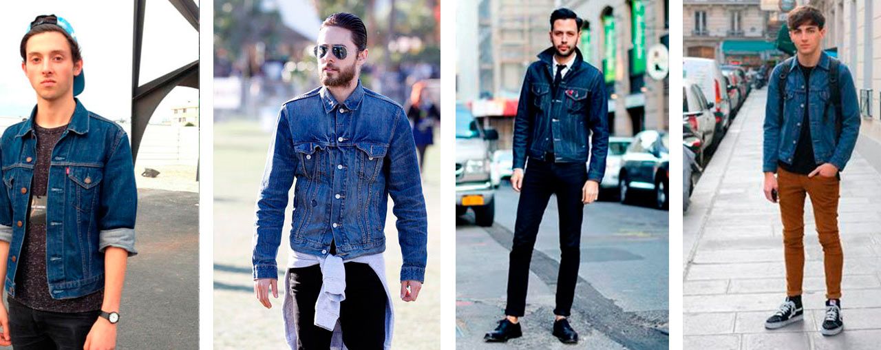 Как носить джинсовую куртку мужчине фото