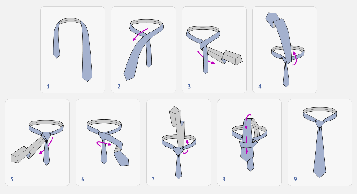 Как завязать тонкий галстук, подходящие схемы с описанием