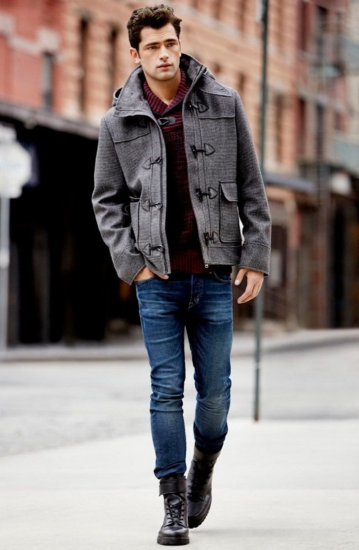 Зимняя куртка с джинсами мужские