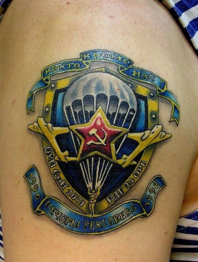 Армейские татуировки по родам войск, их значение и символика - информационный портал командир